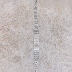 Luxury Silver Rhinestone Belt